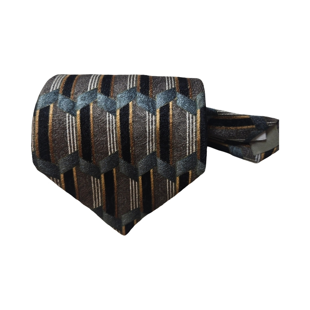 100% Silk Alexander Lloyd X-long Luxurious Patterned Tie